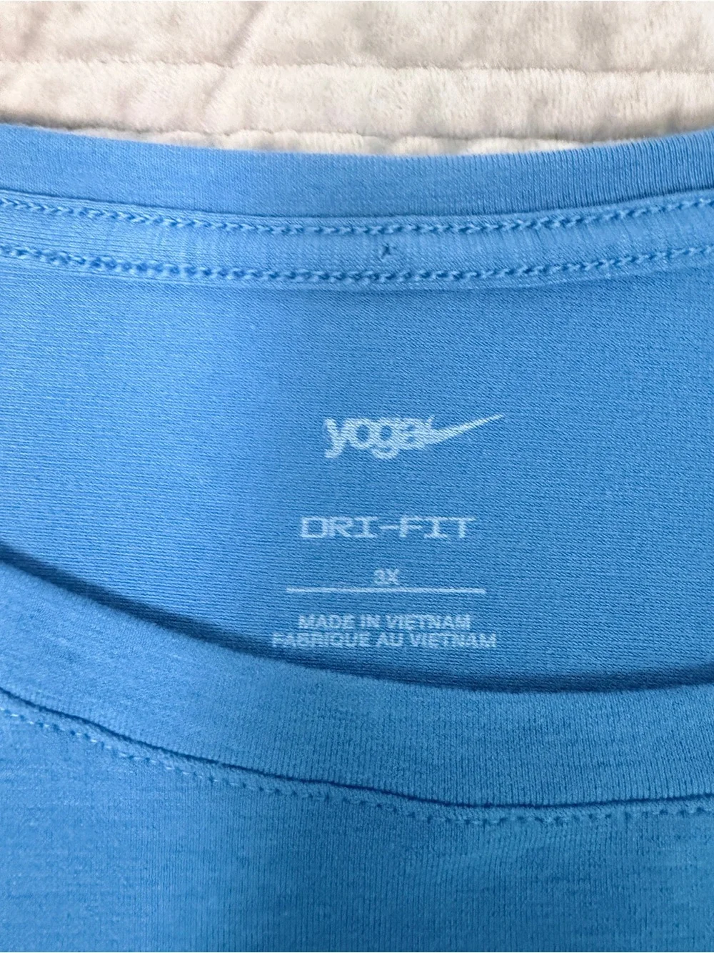 NIKE Yoga Dri-FIT Women’s Short Sleeve Performance Tee Blue Size 3X